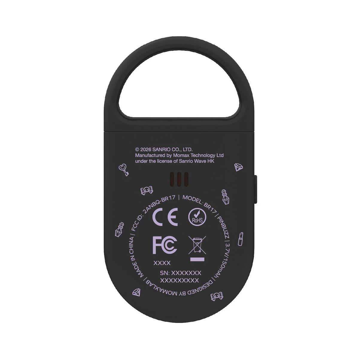 Momax × Kuromi 可充電防盜個人警報器 Find My 全球定位器