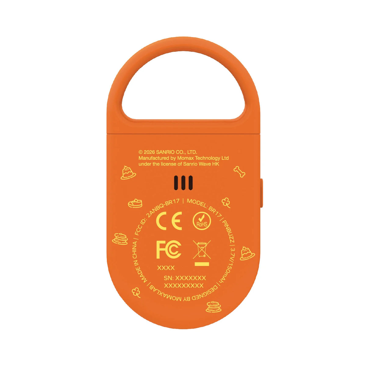 Momax × Pompompurin 可充電防盜個人警報器 Find My 全球定位器
