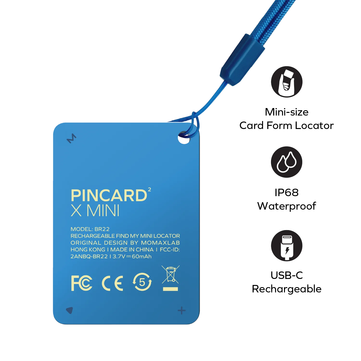 PinCard² X Mini 可充電迷你全球定位器 [新品預售 | 預計 5 月下旬登場]