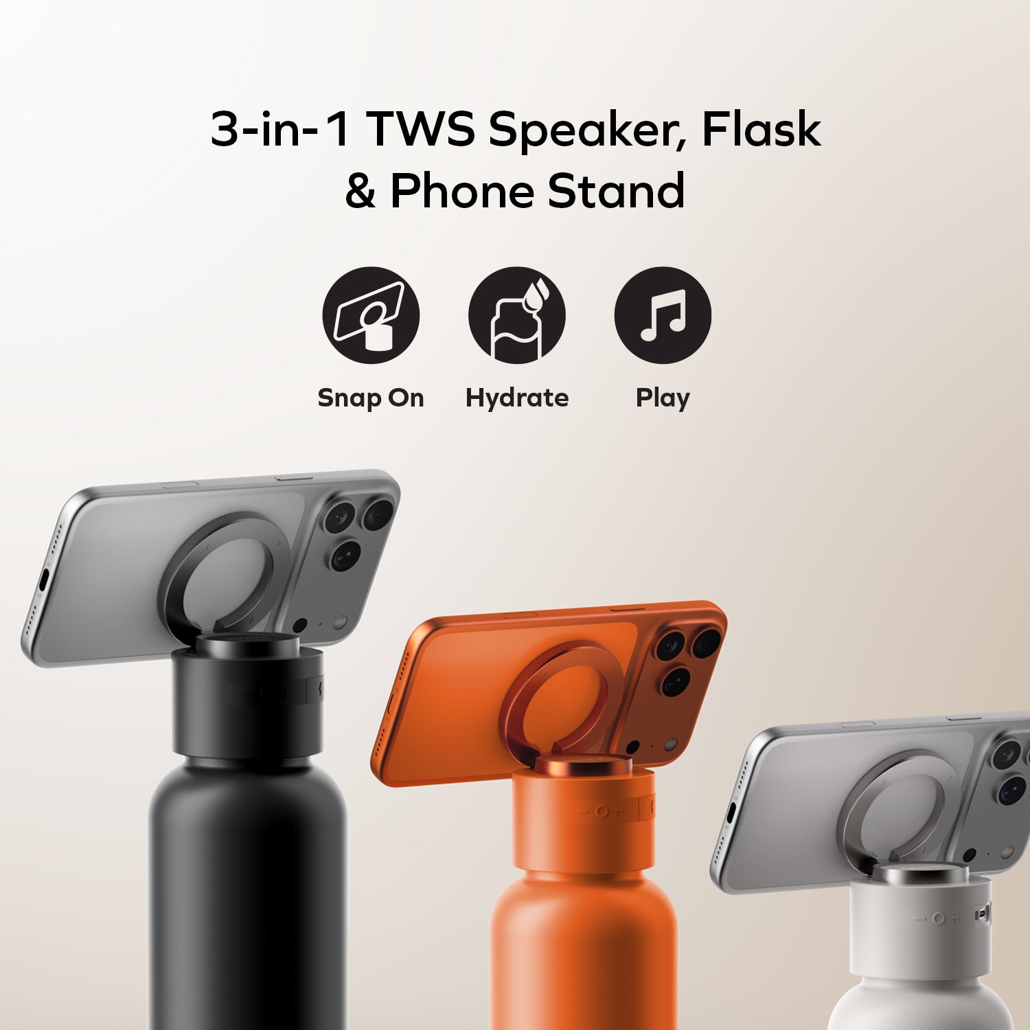 1-Vibe Bottle 磁吸音樂水樽 (送 1-Power Badge+)