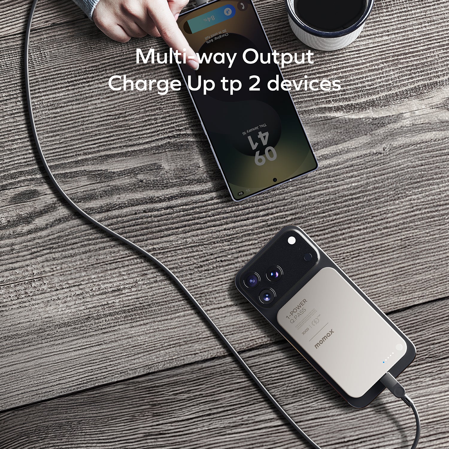 1-Power Q.Pass 3000mAh 磁吸流動電源 [新品預售 | 預計 10 月頭登場]