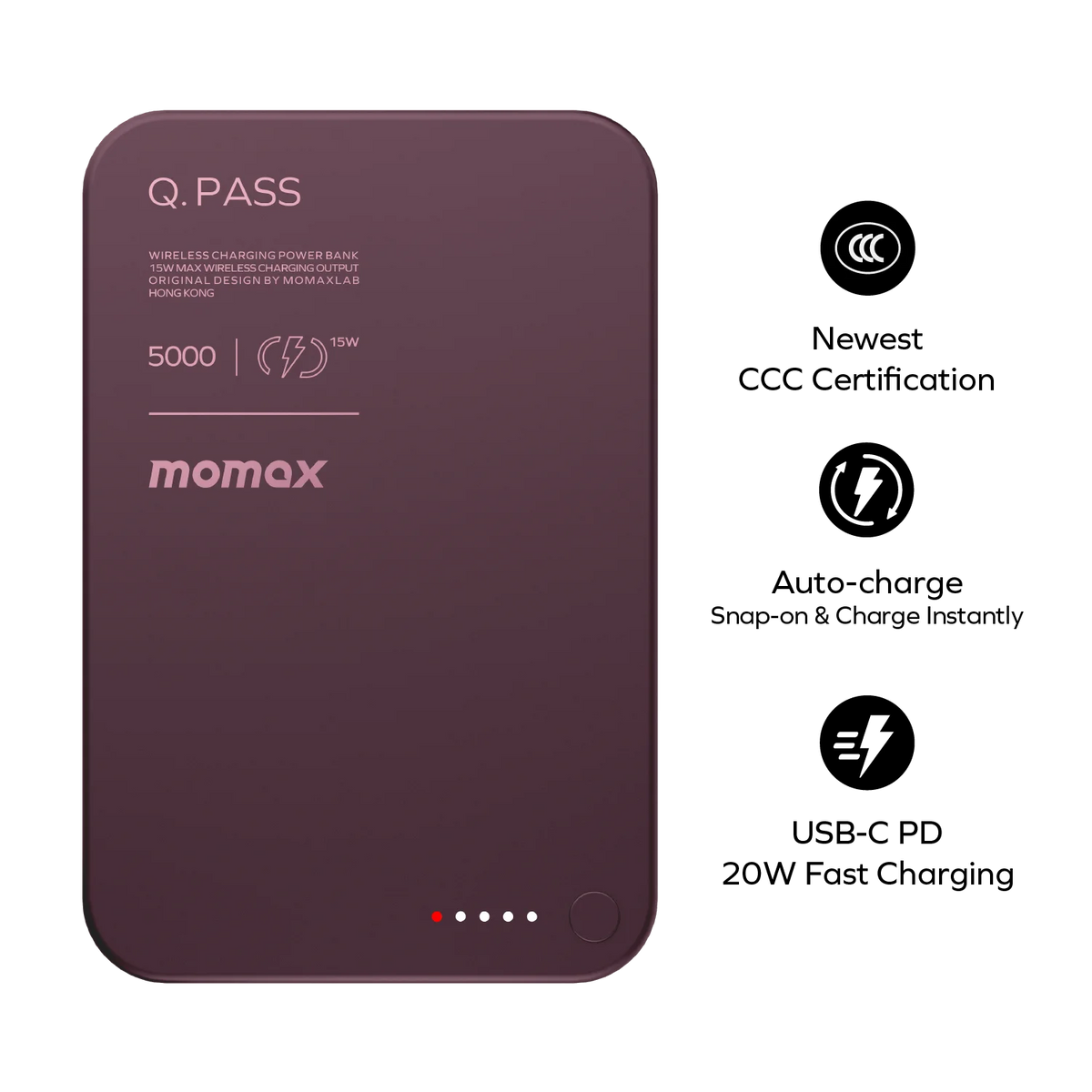 1-Power Q.Pass 5000mAh 磁吸流動電源