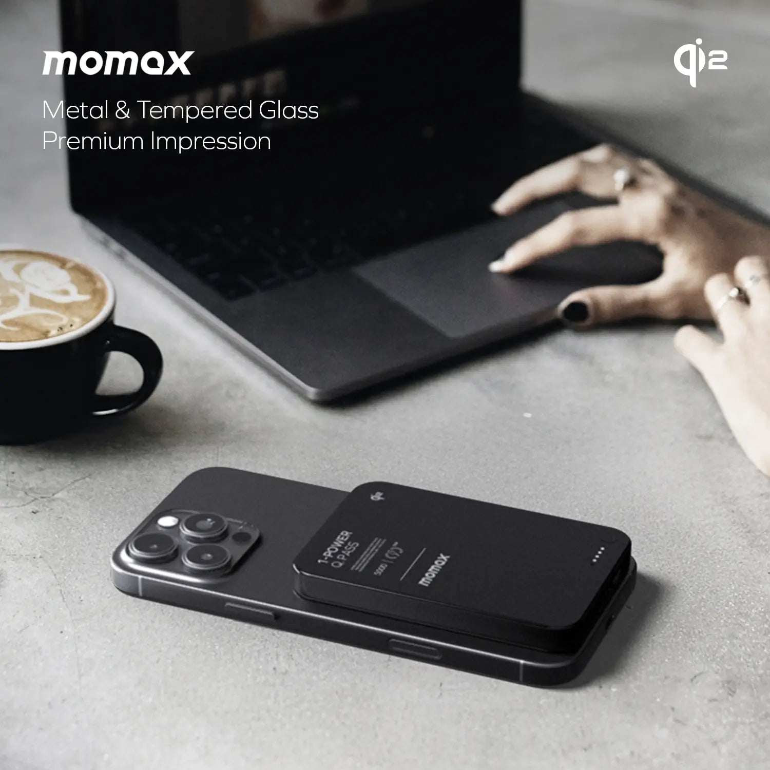 1-Power Q.Pass Qi2 Magnetic Wireless Power Bank 5000mAh
