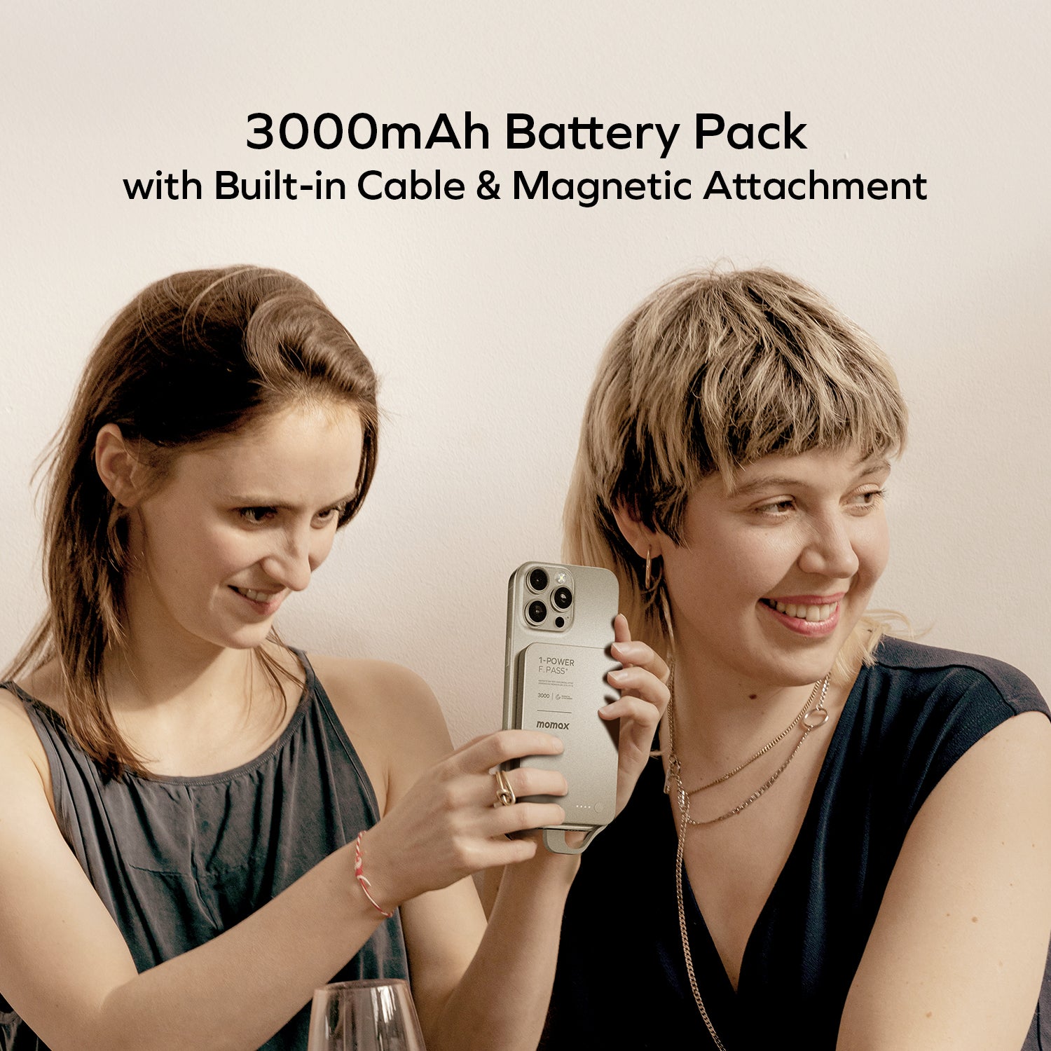 1-Power F.Pass⁺ 3000mAh 磁吸帶線流動電源 [新品預售 | 預計 9 月尾登場]