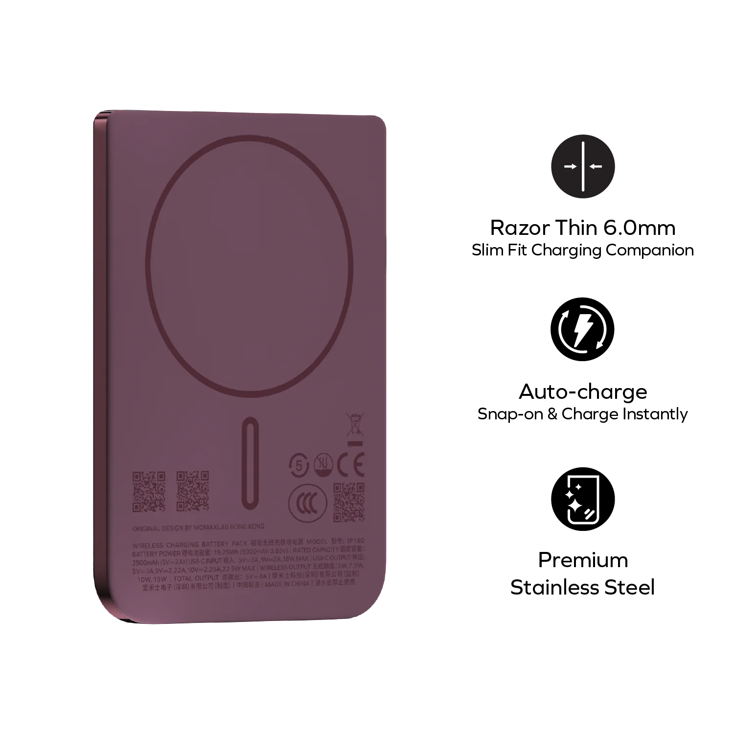1-Power S.Pass Air 5000mAh Magnetic Wireless Battery Pack