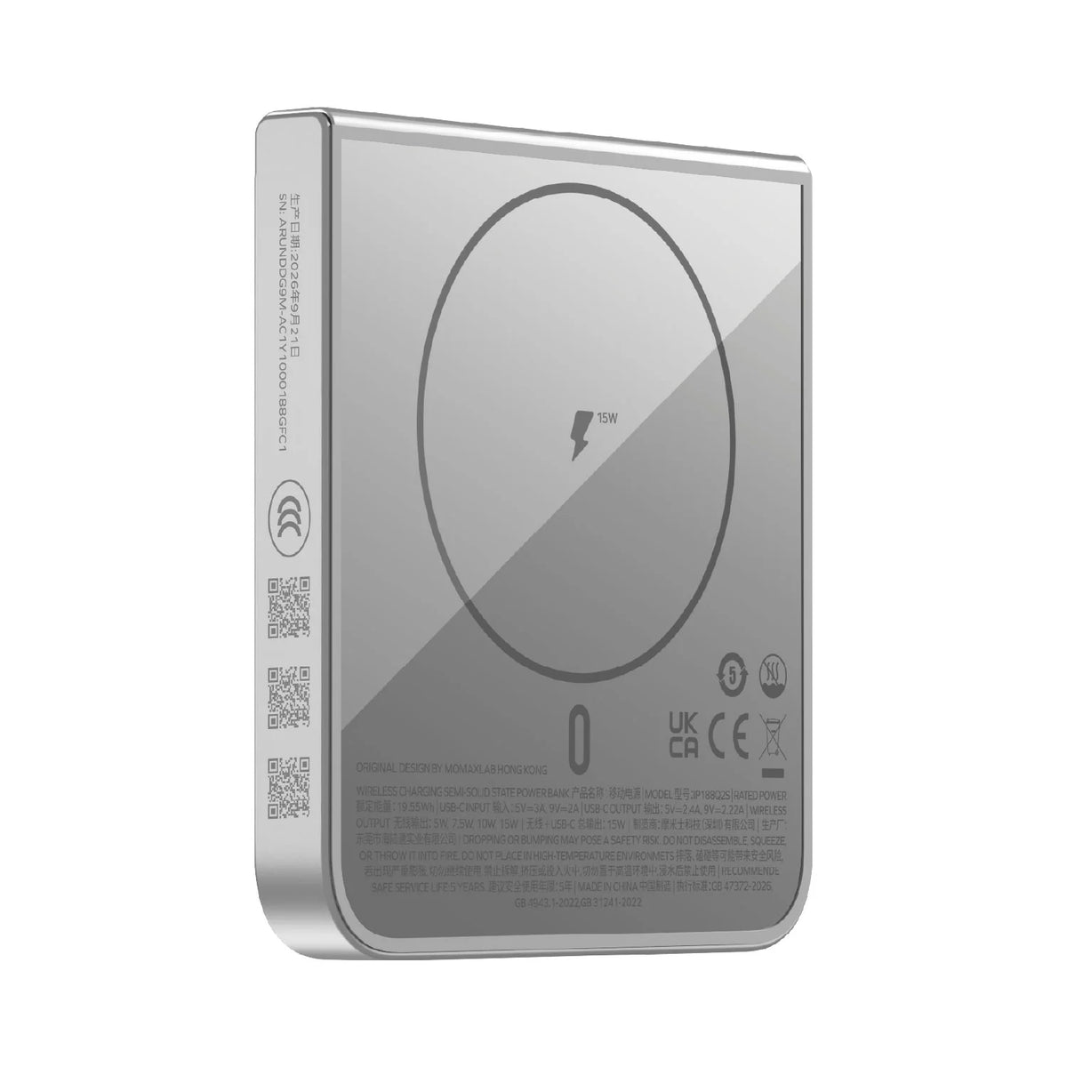 1-Power S.Pass Slate 5000mAh Magnetic Wireless Semi-SSB Power Bank