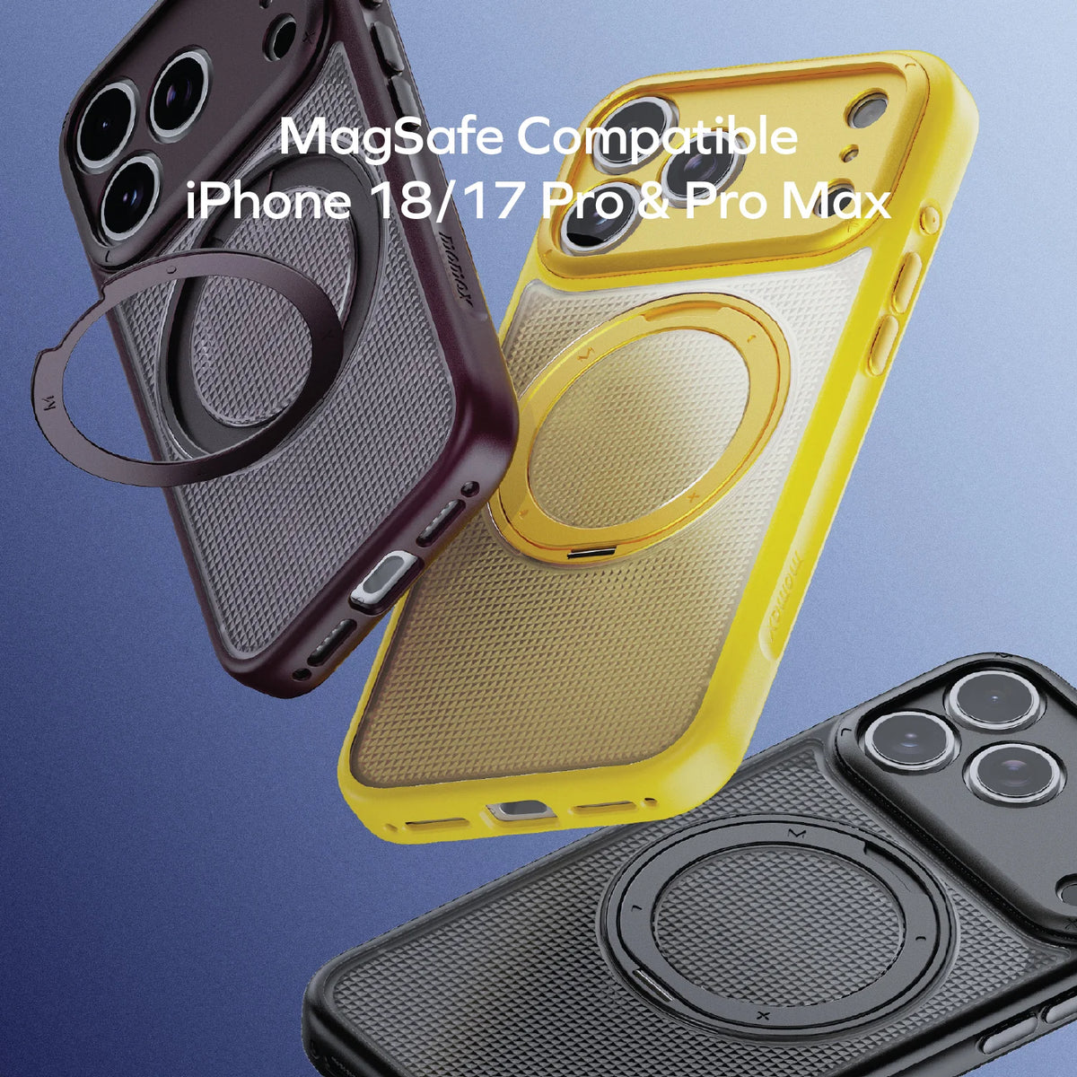 SŌMA Crystal 360° 旋轉支架磁吸保護殼 iPhone 18 系列 [新品預售 | 預計9月18送達]
