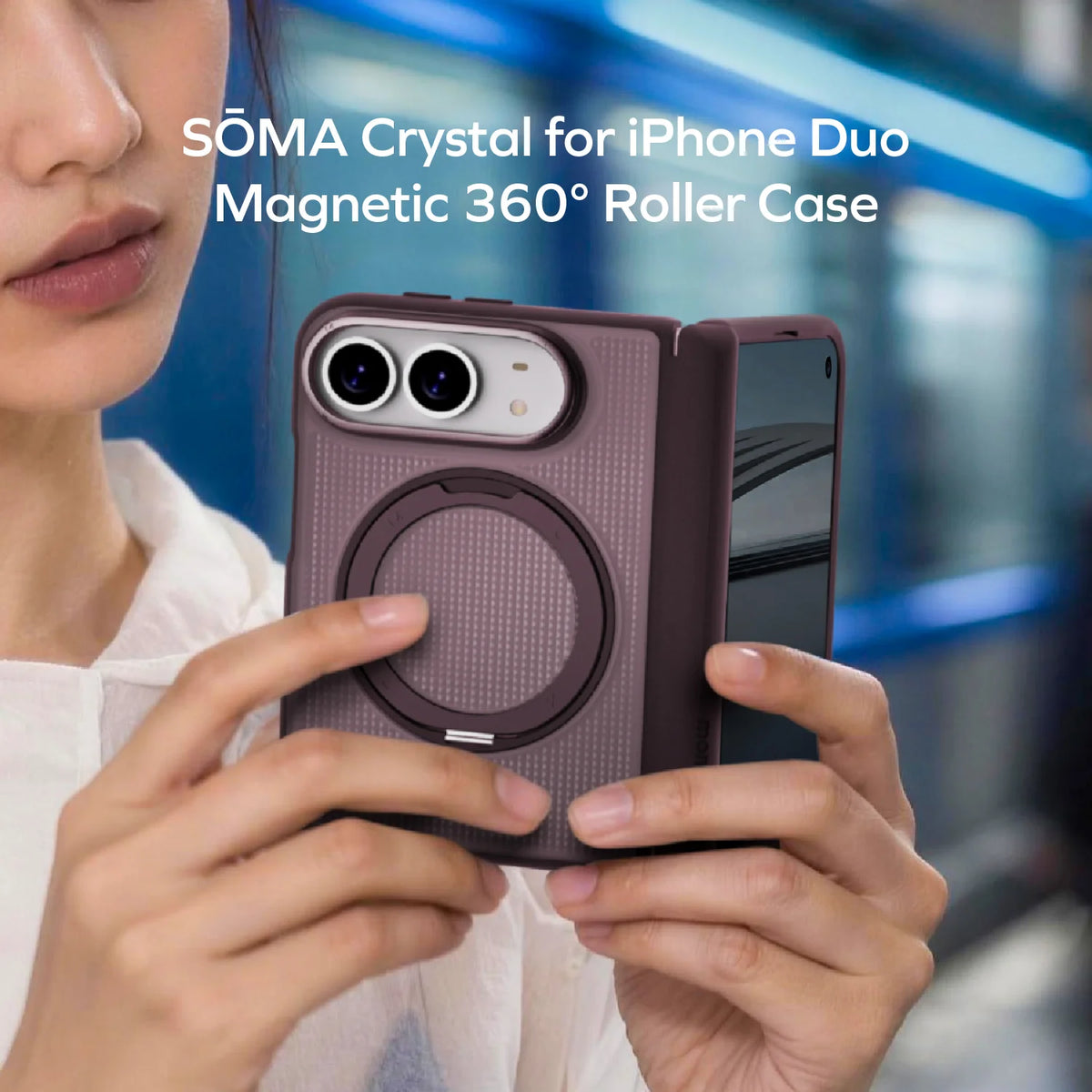 Sōma Crystal 冰立方磁吸 360° 旋轉支架保護殼 iPhone Duo