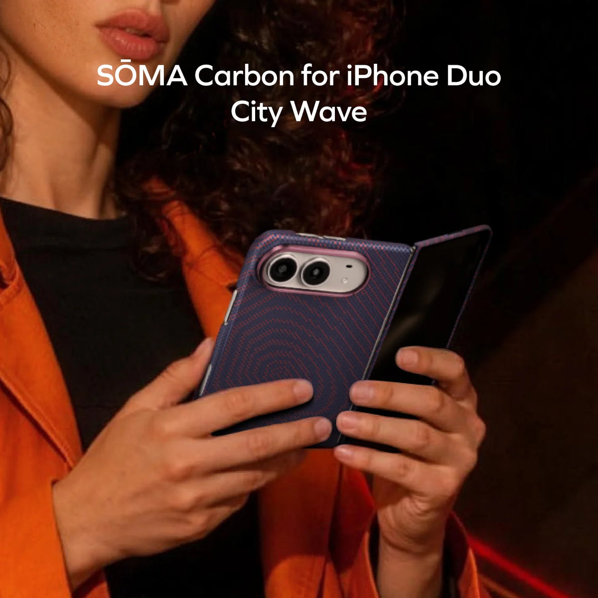 Sōma Carbon – City Wave 芳綸纖維 磁吸保護殼 iPhone Duo | 新品預售 11月上旬出貨