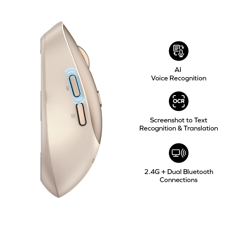 1-Folio AI-Powered Rechargeable Wireless Mouse