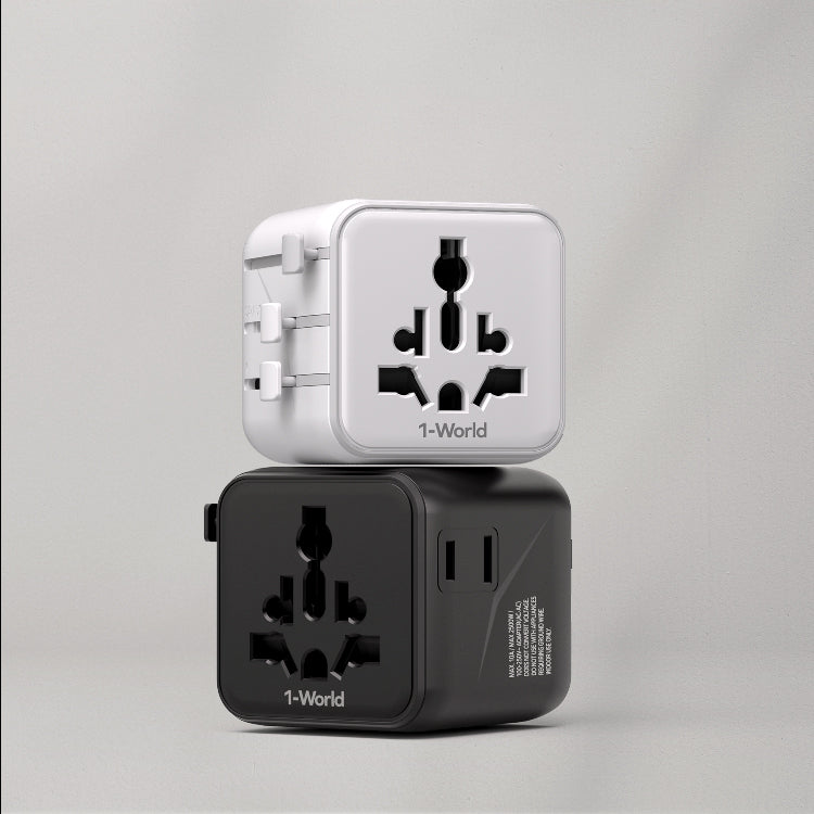 1-World Universal Travel Adapter with Dual AC