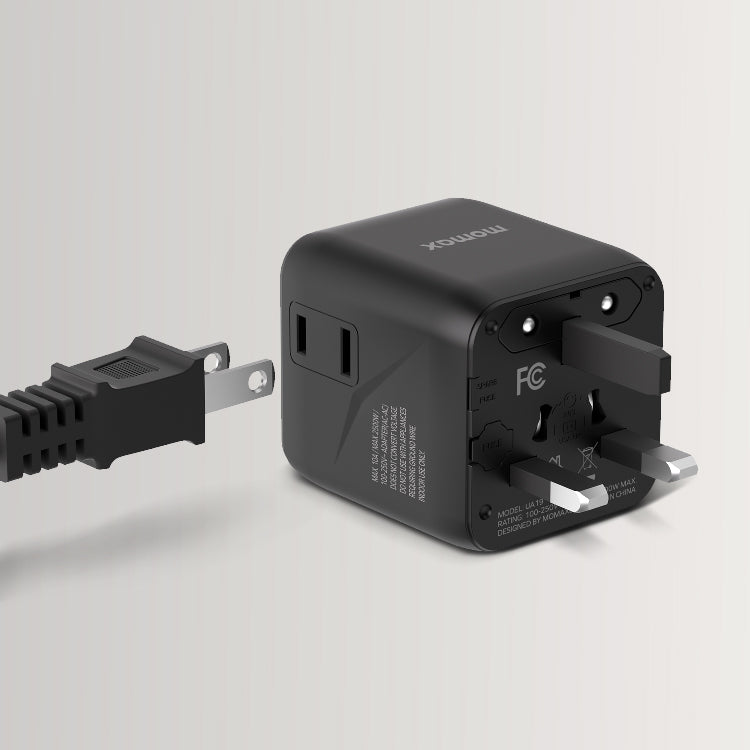 1-World Universal Travel Adapter with Dual AC