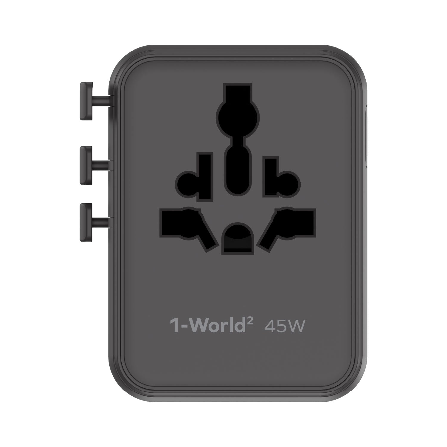 1-World² 45W 5-Port Dual AC Travel Adapter