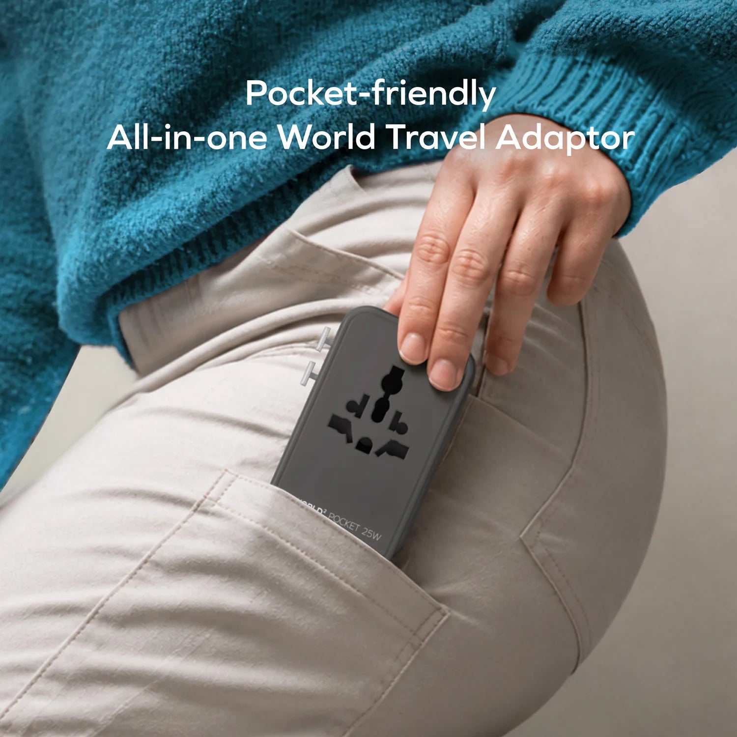 1-World² Pocket 25W 四接口雙 AC 旅行充電插座