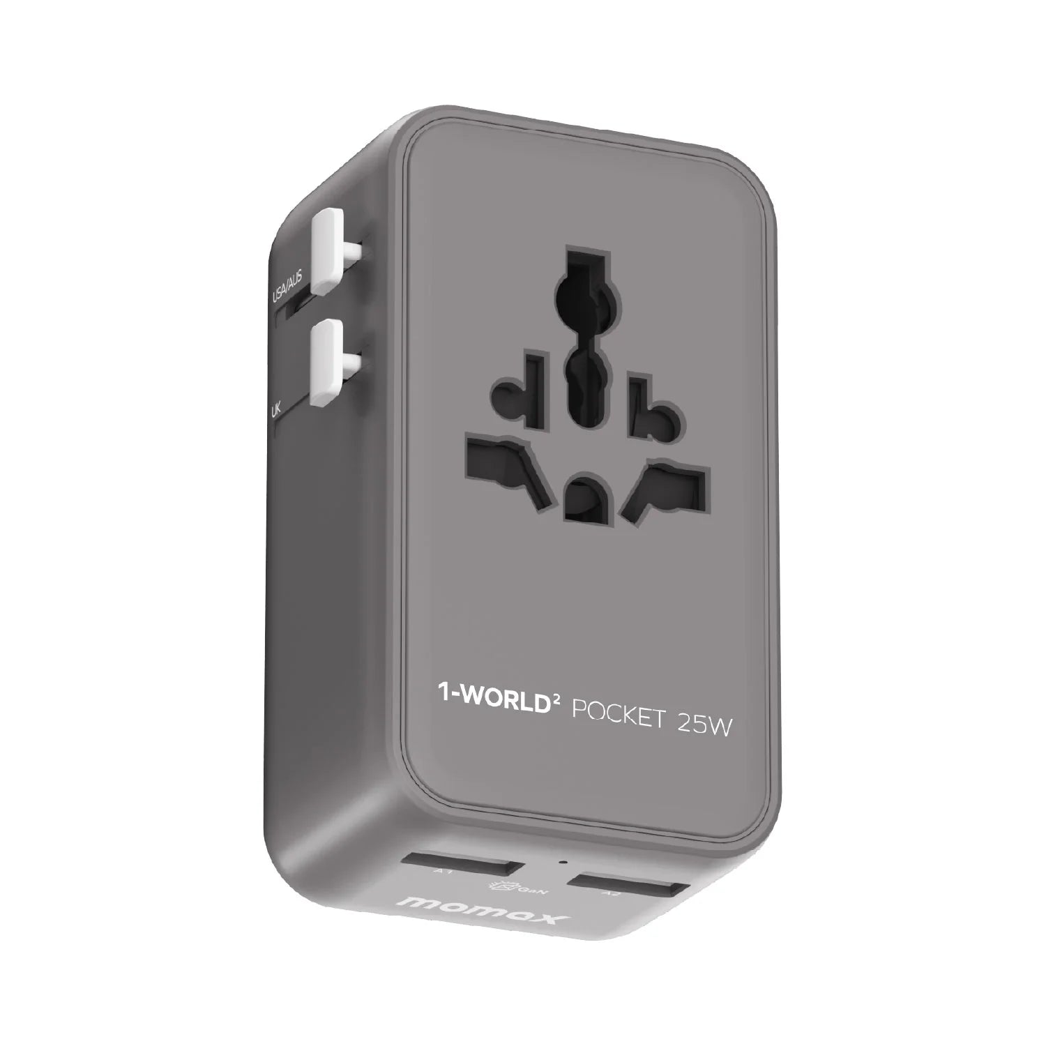1-World² Pocket 25W 四接口雙 AC 旅行充電插座