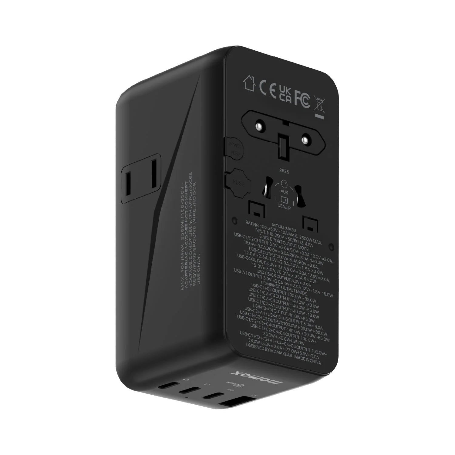 1-World² 235W Dreamer 235 7-Port Dual AC Travel Adapter