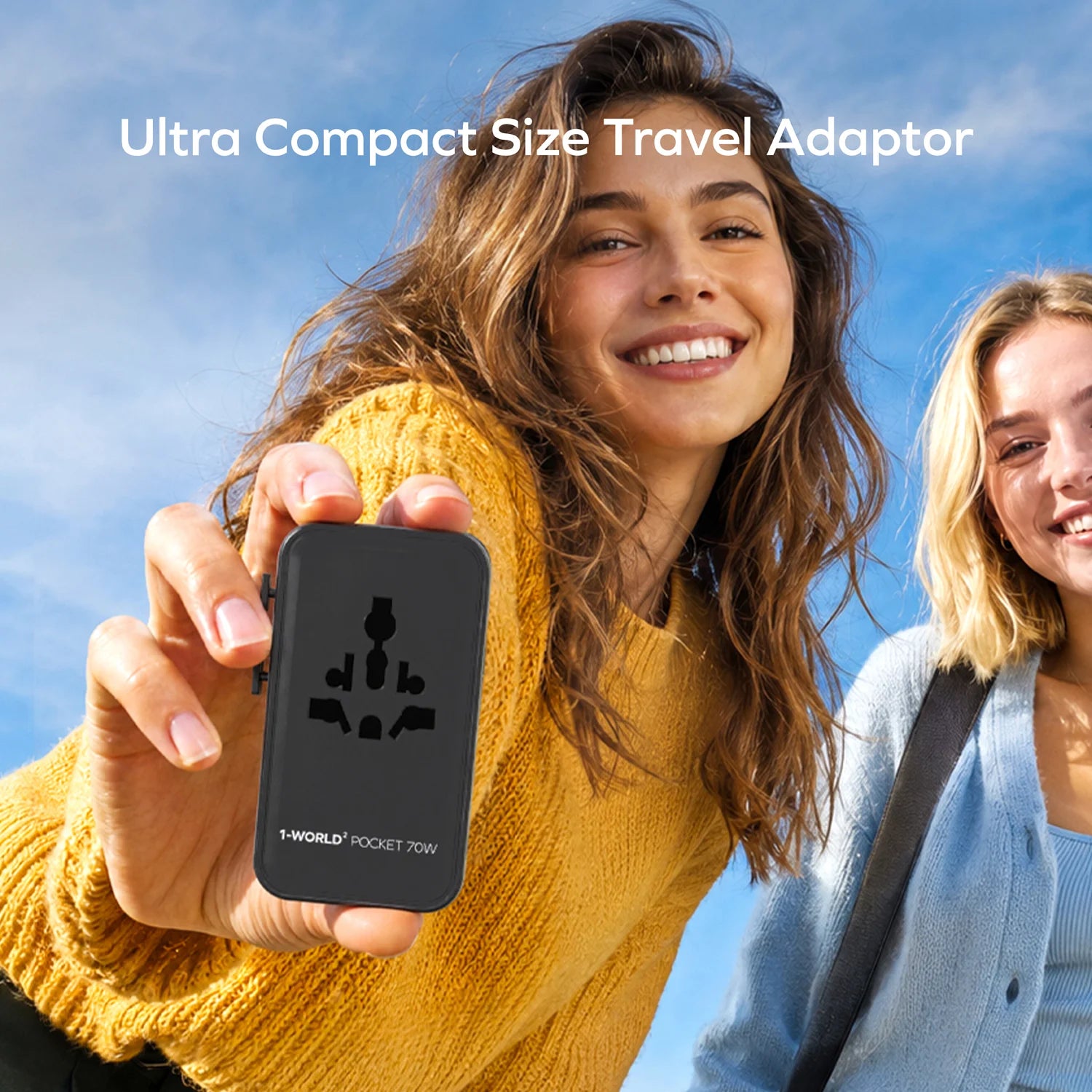 1-World² Pocket 70W 四接口雙 AC 旅行充電插座