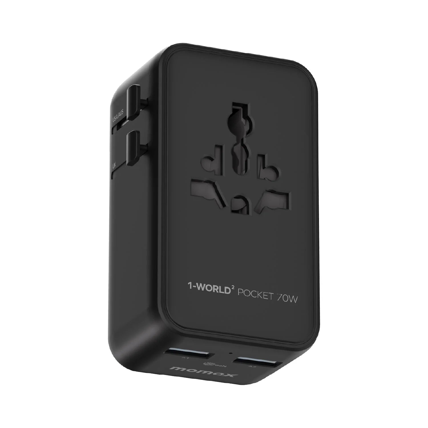1-World² Pocket 70W 四接口雙 AC 旅行充電插座
