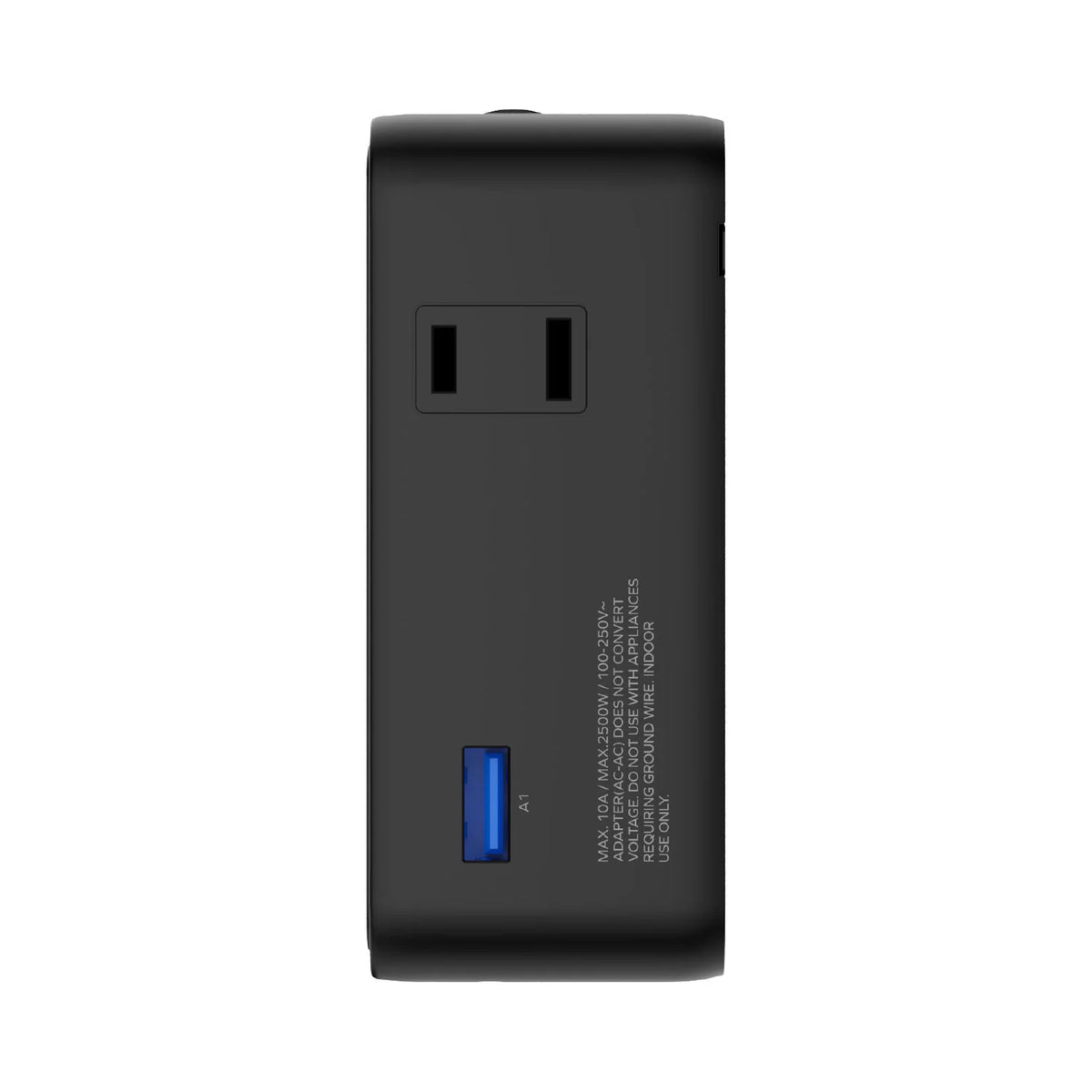 1-World² Pocket Pro 70W 4-Port Dual AC Travel Adapter With TFT Display
