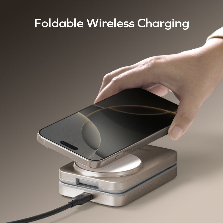 1-Charge Q.Port 3-in-1 Foldable Qi2 15W Magnetic Wireless Charging Stand