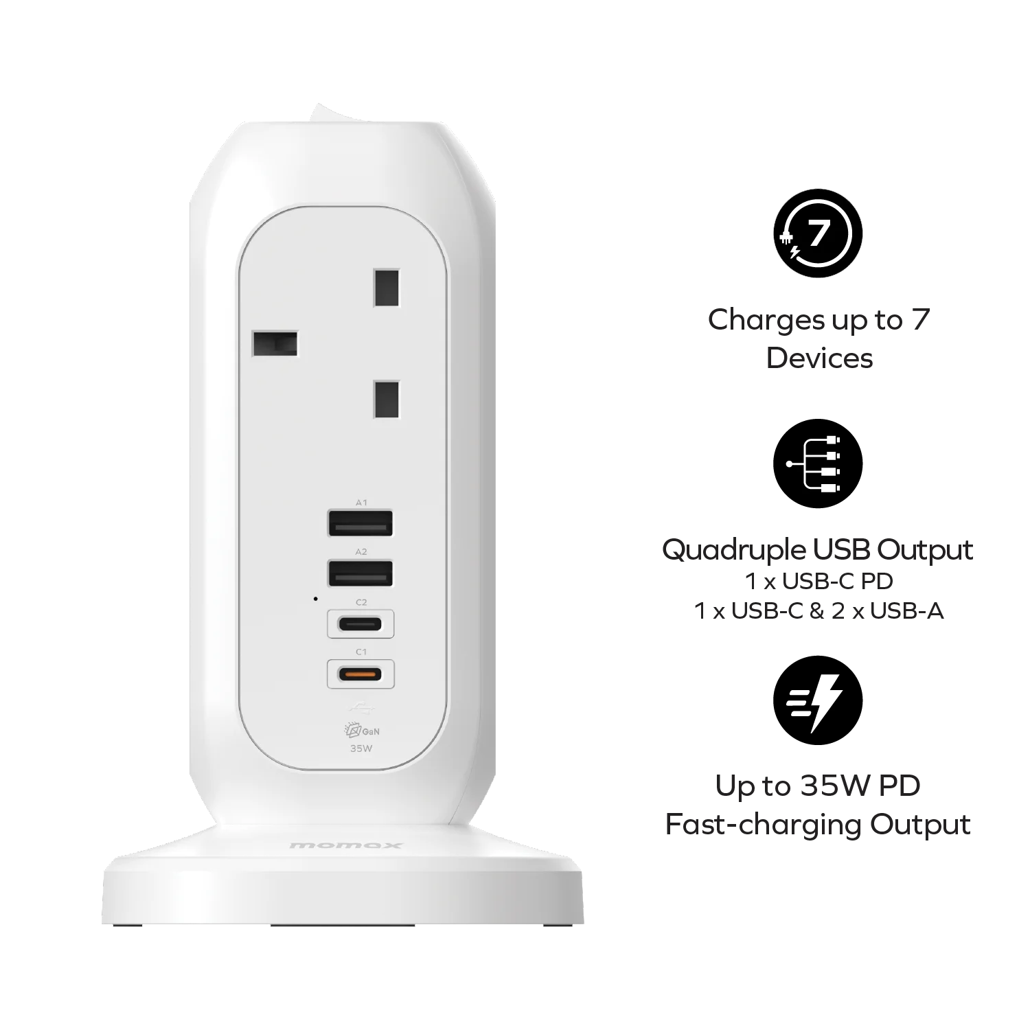 1-Plug PD35W 2A2C 7 位拖板