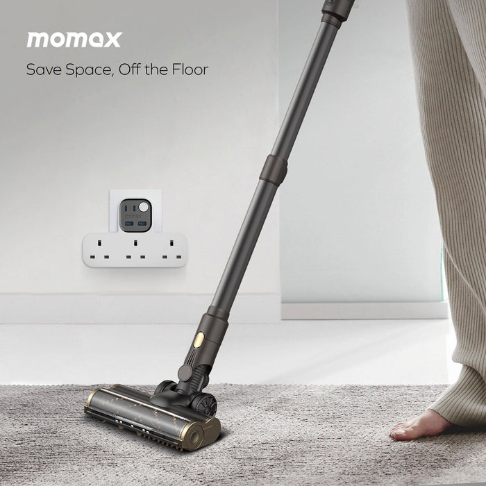 Momax US19UKW 1-Charge Work Flow T-shaped Extension 3 Outlet with USB description image 4