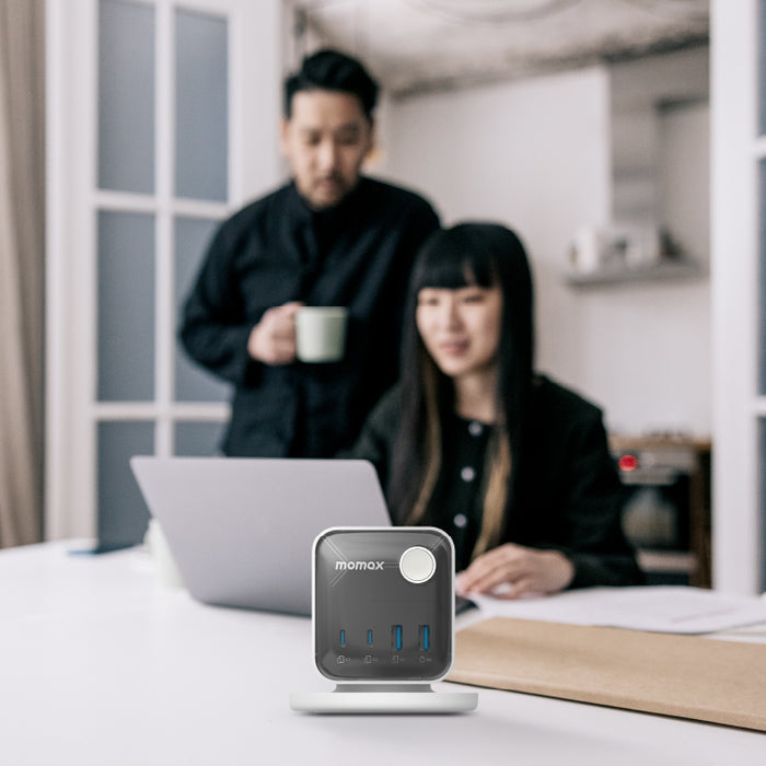 Momax US20UKW 1-Charge Work Flow 3-Outlet GaN Power Cube 25W with USB Ports description image 6