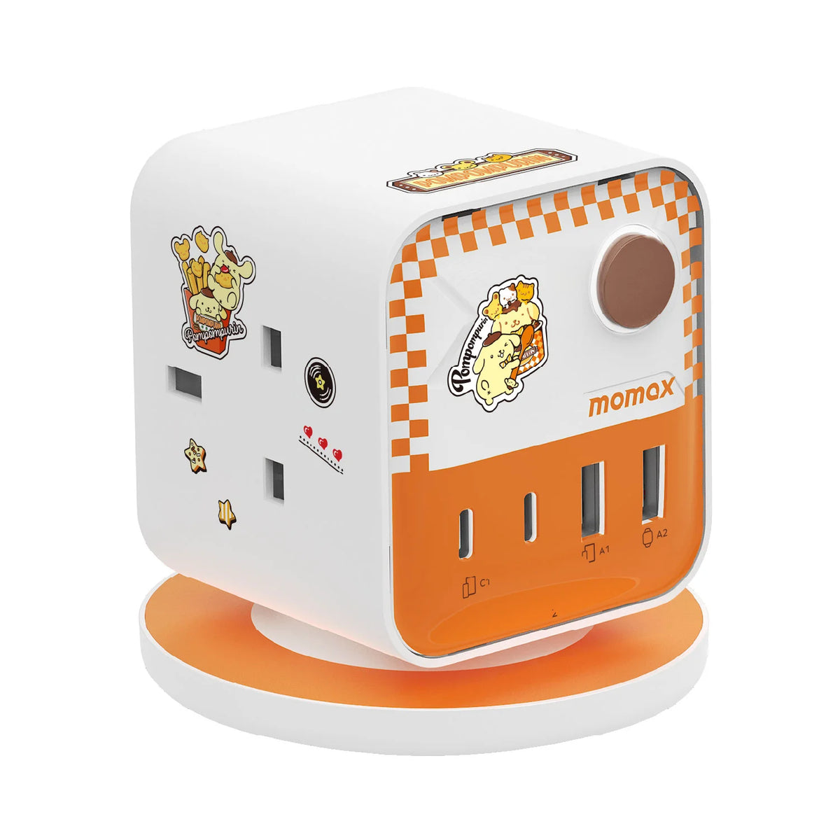 Momax × Pompompurin 1-Charge Work Flow 3 插座拖板 (附 USB)