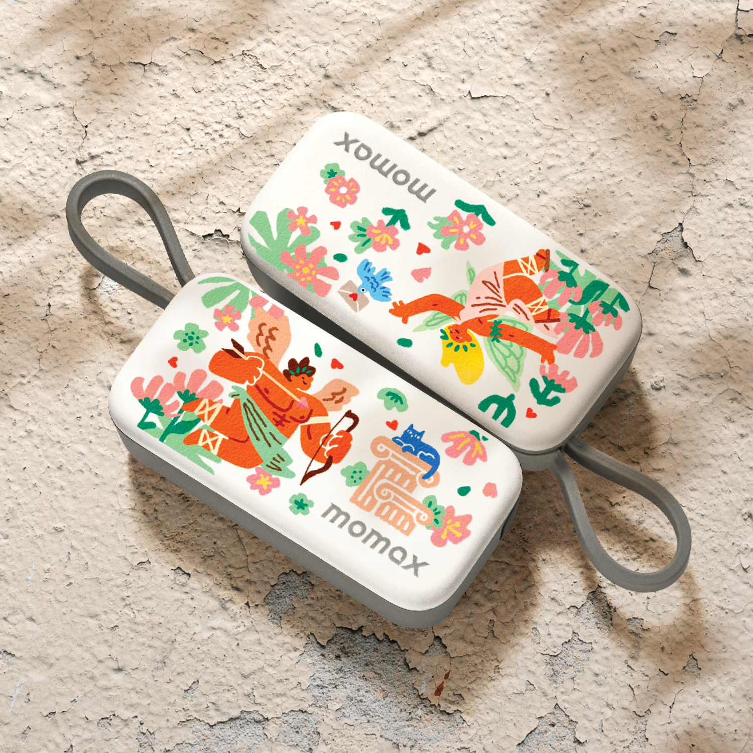 1-Power Mini 5000mAh 内置可折叠USB-C移動電源 (情人節限量 - 邱比特與賽姬版)