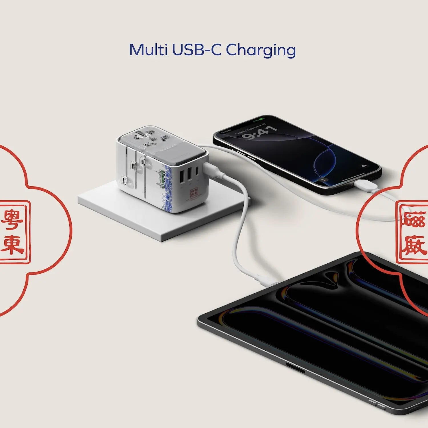 1-World+ Flow 35W 伸缩充電線旅行插座 - 粵東 [新品預售 | 預計 8 月尾登場]