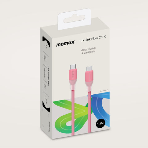 Momax 1-Link Flow CC X 60W USB-C 充電線 (1.2米)