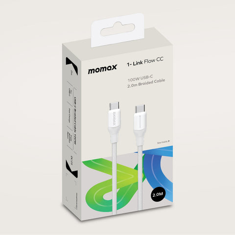 Momax 1-Link Flow CC 100W USB-C 編織線 (2米)