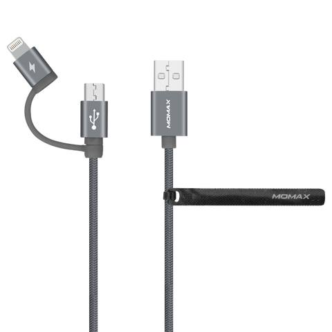 One Link 2合1 Micro USB + Lightning 編織紋連接線 (1M)