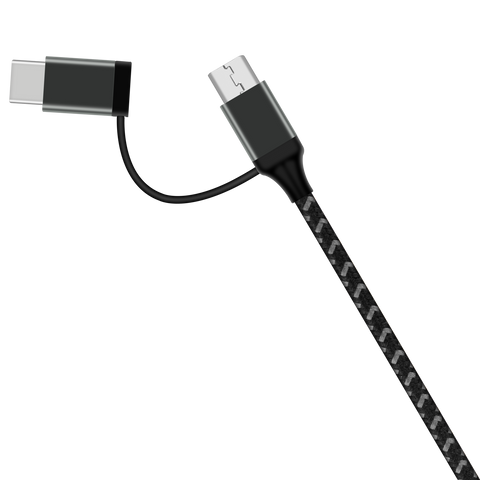 Zero 2-in-1 USB-C & Micro USB 連接線 Android (1M)