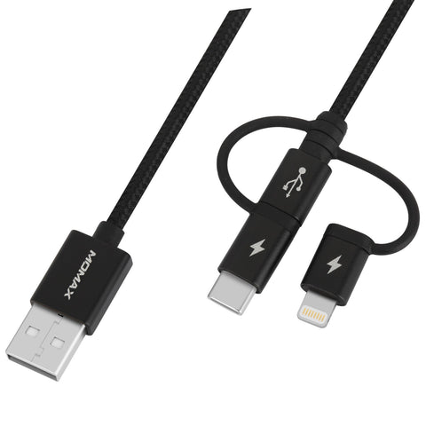 One Link 3-in-1 USB A to Micro USB/Lightning/USB-C (1米)