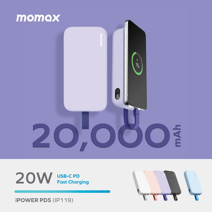 Momax iPower PD5 20000mAh 22.5W Power Bank description image 3