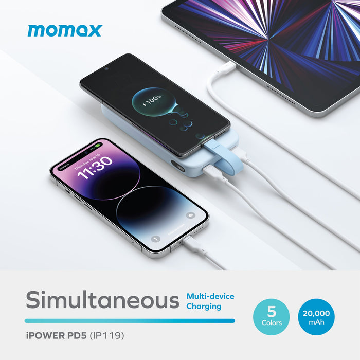 Momax iPower PD5 20000mAh 22.5W Power Bank description image 4