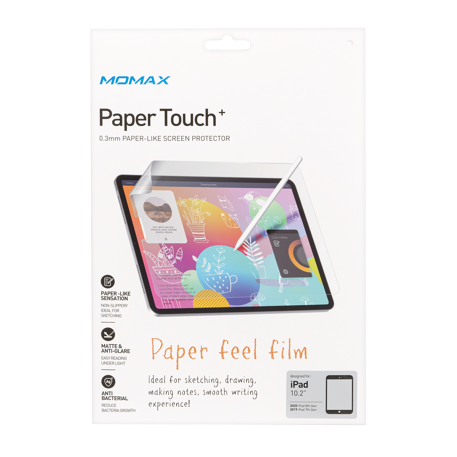 iPad 2020 10.2" Paper Touch+ 0.3mm paper-like protector 