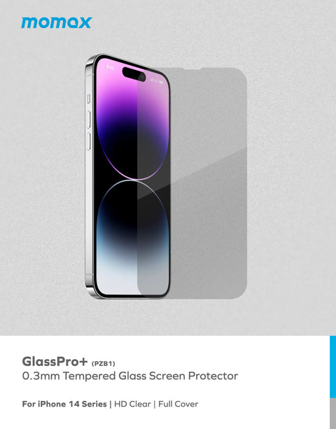 Momax iPhone 14 系列2022  0.33mm 全屏精孔玻璃膜