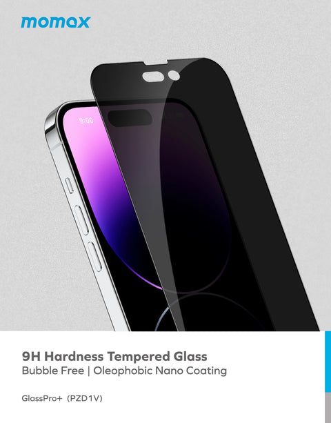 Momax iPhone 14 系列全篇幅高清防窺玻璃膜