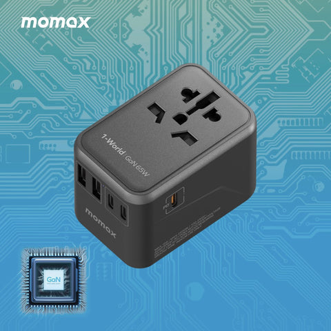 Momax 1-World 65W GaN 方便式旅行插座 