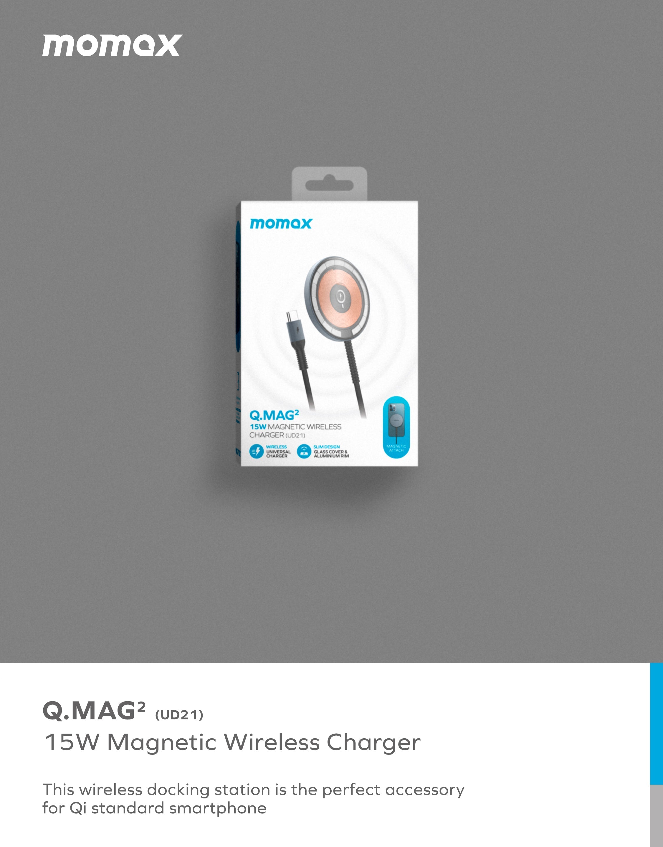 Q.Mag MagSafe 透明磁吸無線充電器