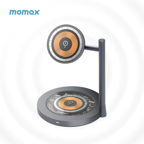 Momax Q.Mag Dual 2 透明二合一磁吸無線充電座