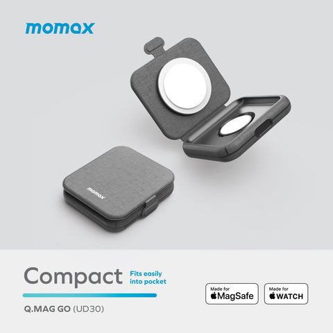 Momax Q.Mag Go 折疊MageSafe二合一無線充電器