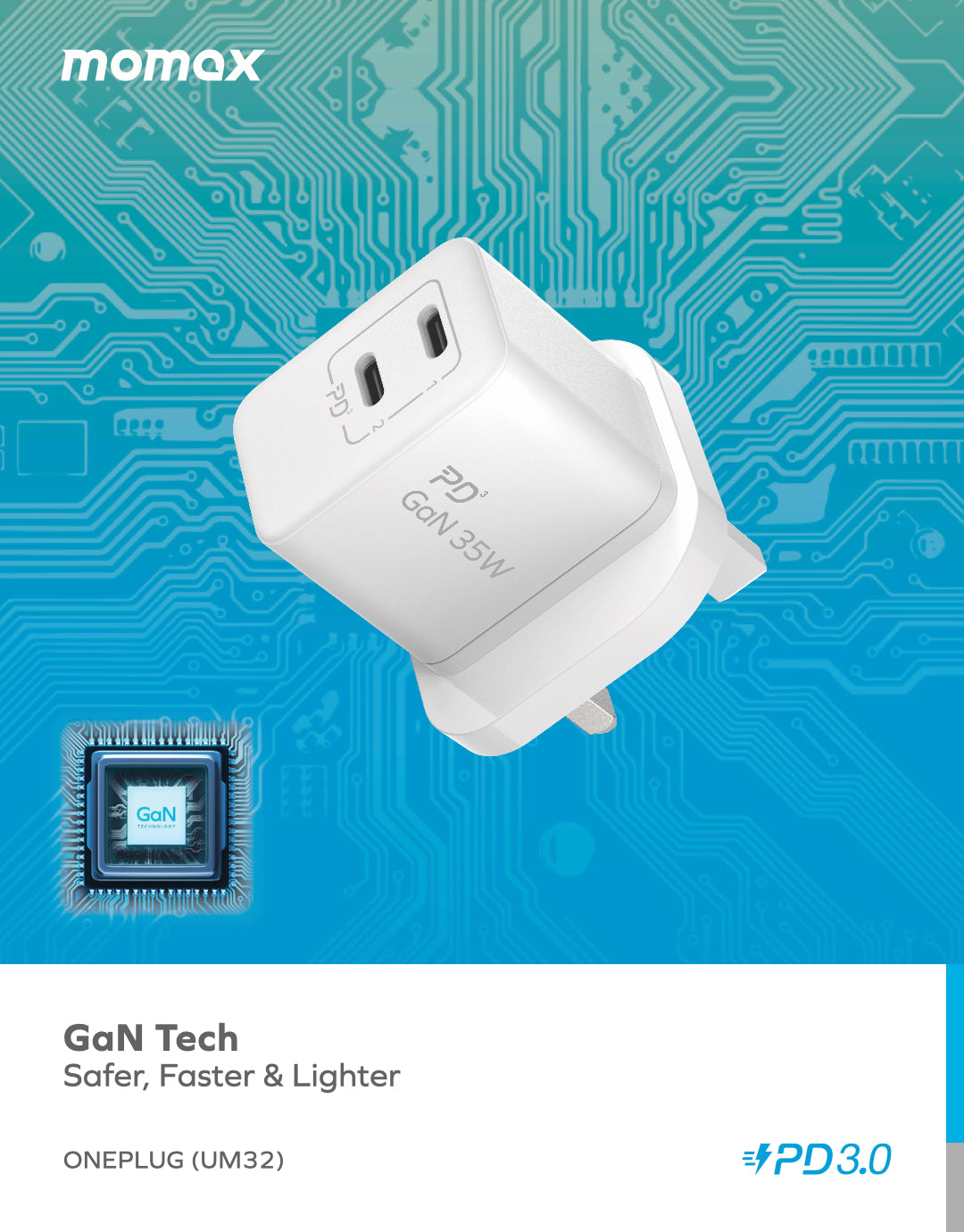 One Plug GaN 35W 雙輸出迷你充電器