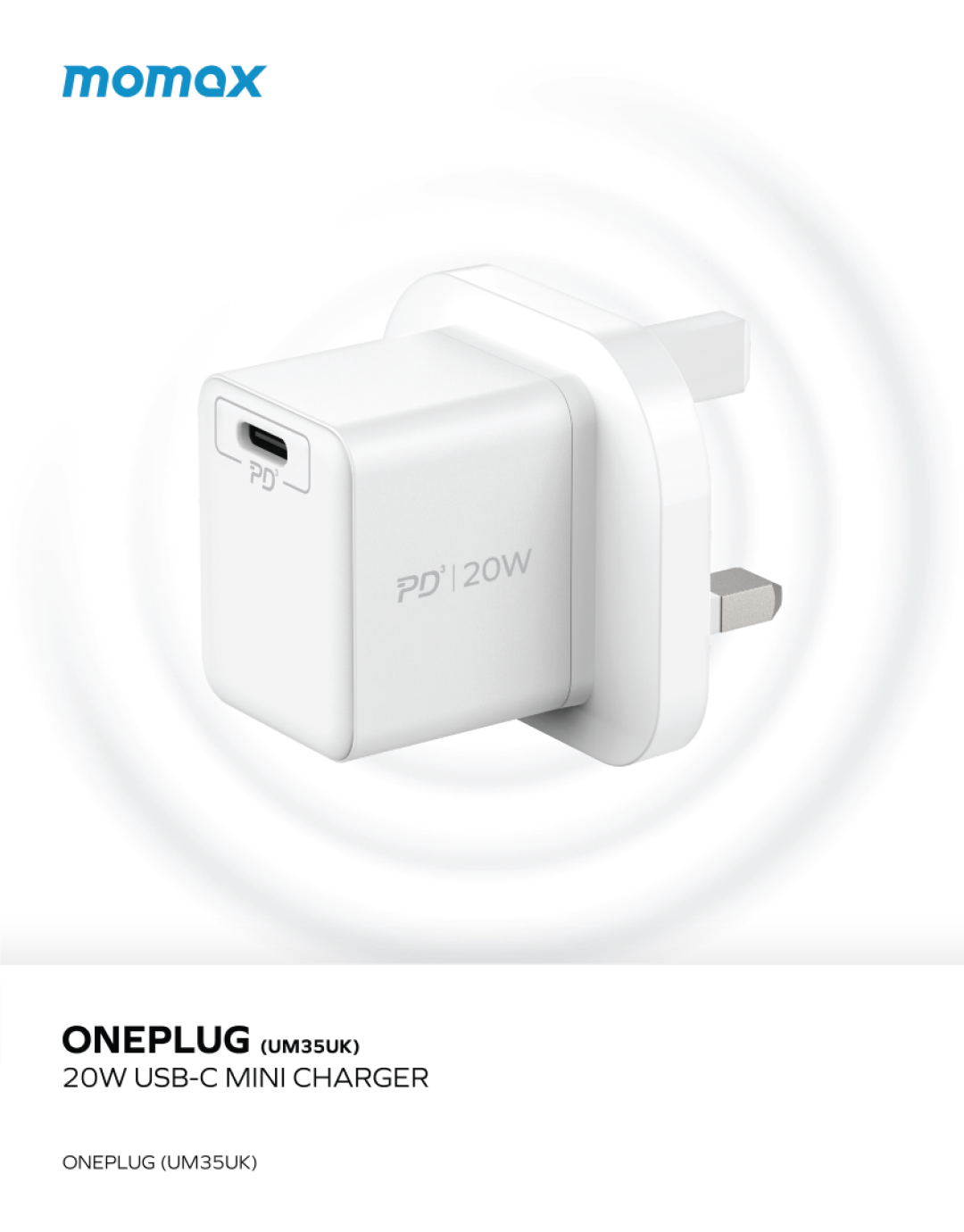 Momax ONEPLUG 20W迷你USB-C快速充電器