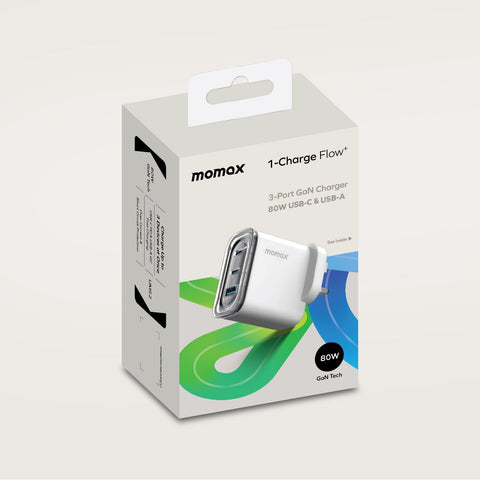 Momax 1-Charge Flow+ 80W 三輸出 GaN 充電器